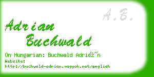 adrian buchwald business card